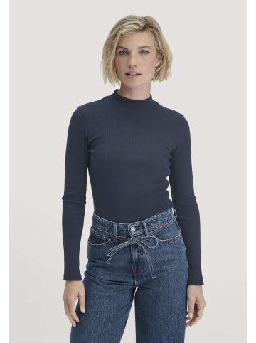 Hessnatur Rib Longsleeve Slim in marine