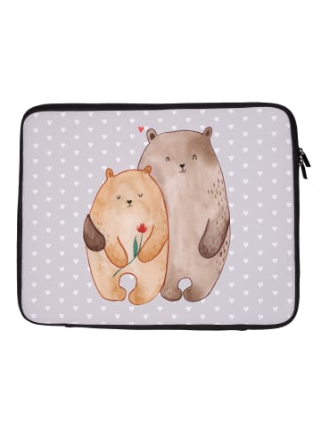 Mr. & Mrs. Panda Laptoptasche Bären Liebe ohne Spruch in Grau Pastell