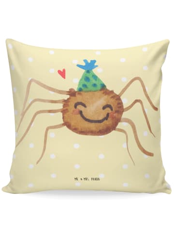 Mr. & Mrs. Panda Couchkissen Spinne Agathe Party ohne Spruch in Gelb Pastell