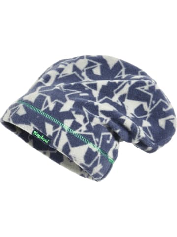 Playshoes Kinder Mütze "Fleece-Beanie Sterne Camouflage" in Grau