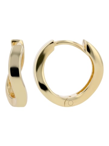 Adeliás Damen Creolen aus 925 Silber in gold