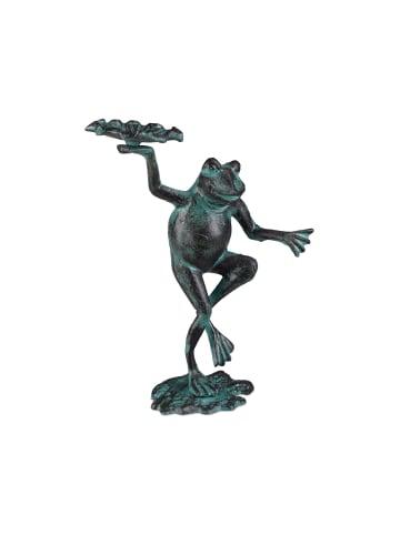relaxdays 4 x Gartenfigur Frosch in Grün