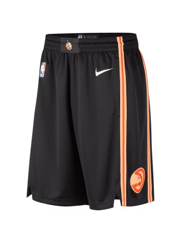 Nike Performance Shorts NBA Atlanta Hawks Swingman City Edition in schwarz / orange