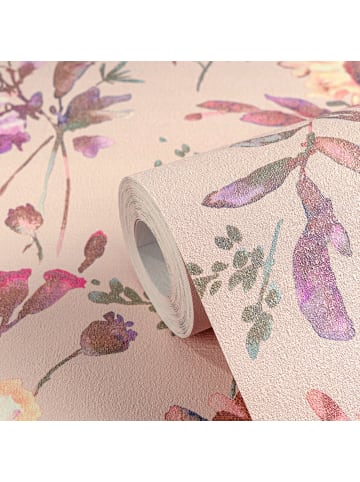 A.S. Création Tapete Blooming Symphony in Rosa-Metallic