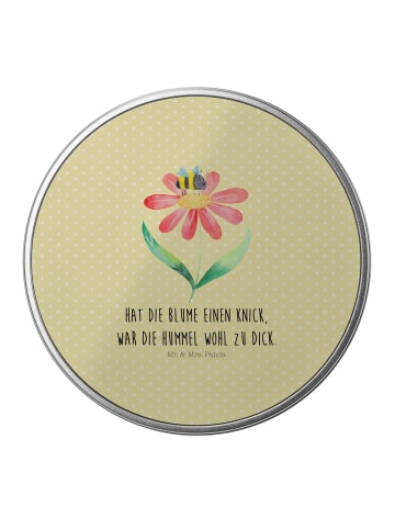 Mr. & Mrs. Panda Teedose Hummel Blume mit Spruch in Gelb Pastell