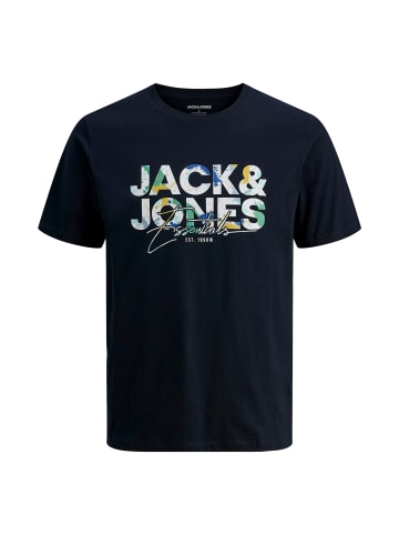 Jack and Jones T-Shirt JJGEPLAS Tee SS Crew Neck in Dunkelblau