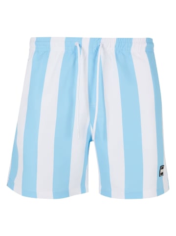 Urban Classics Badeshorts in balticbluebarstripe