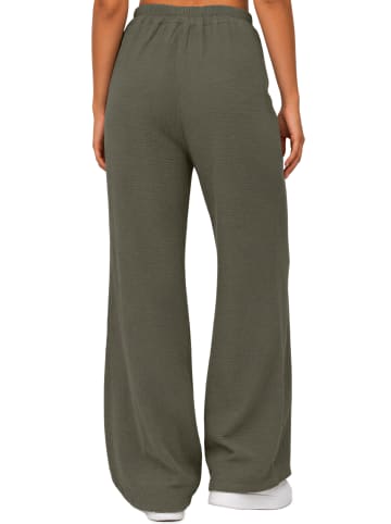 Reichstadt Damen Oversized Hose Musselin in Khaki