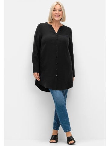 sheego Longbluse in schwarz