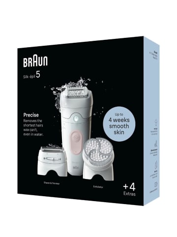 Braun Epilierer Rasierer 5-060 Silk-épil 5 in Weiß