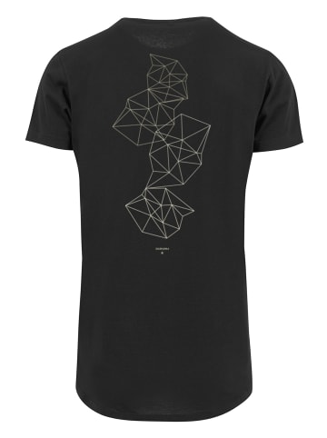 F4NT4STIC Long Cut T-Shirt Geometrics Abstract in schwarz