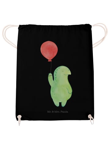 Mr. & Mrs. Panda Jutebeutel Schildkröte Luftballon ohne Spruch in Schwarz