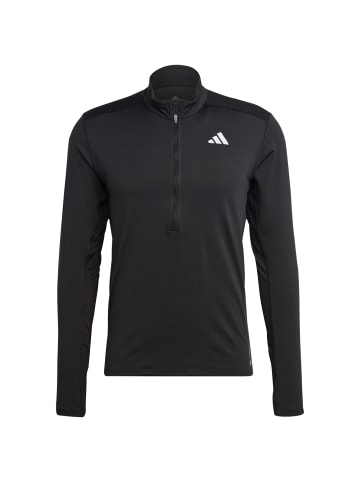 adidas Performance Longsleeve On The Run 1/2 Zip in schwarz / weiß