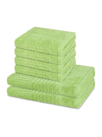Ross 4 X Handtuch 2 X Duschtuch im Set Carre in Kiwi