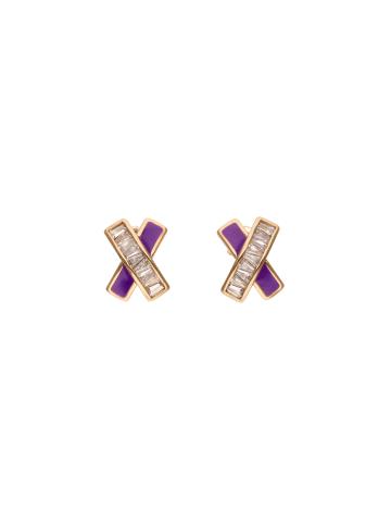 NAEMI Women Earrings in Rose Gold Purple