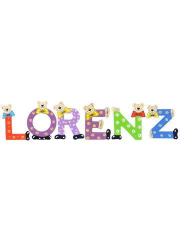 Playshoes Deko-Buchstaben "LORENZ" in bunt