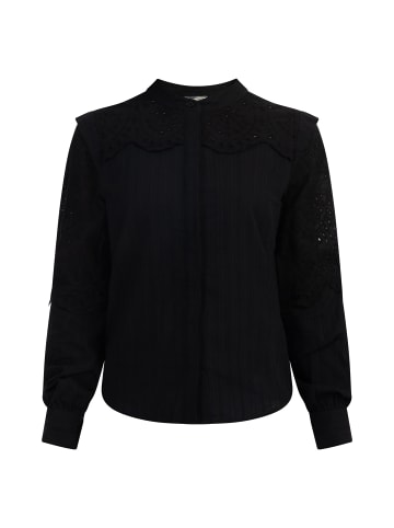 DreiMaster Damen Langarmbluse in Schwarz