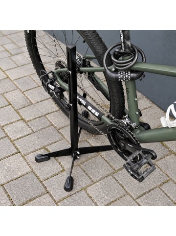 relaxdays Fahrradständer in Schwarz - (B)41,5 x (H)69,5 x (T)38,5 cm