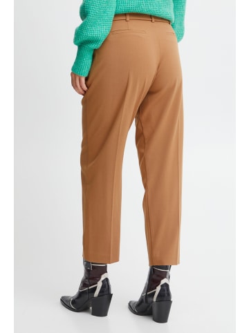b. young BYDANTA BELT PANTS - HEAVY WOVEN Relaxed fit in Toasted Coconut