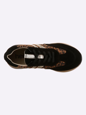 Heine Sneaker in schwarz-leofarben