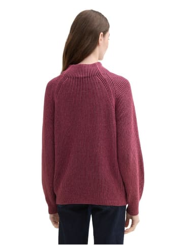 Tom Tailor Pullover in blackberry rib structure