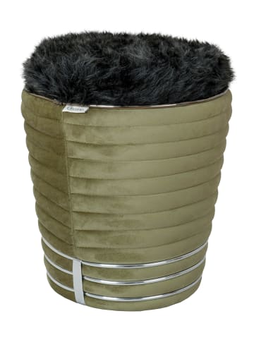 Qiyano Pouf Ainoa 100 Samt Grün