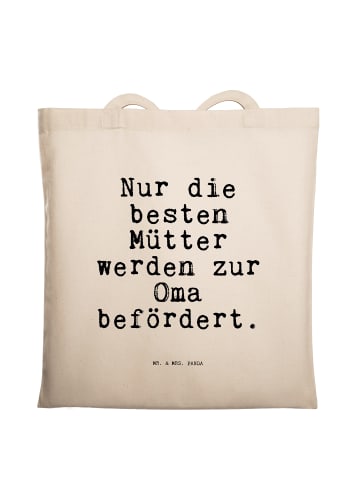 Mr. & Mrs. Panda Tasche Nur die besten Mütter... mit Spruch in Creme