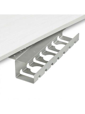 relaxdays 2x Kabelkanal in Silber - (B)43 x (H)10 x (T)10 cm