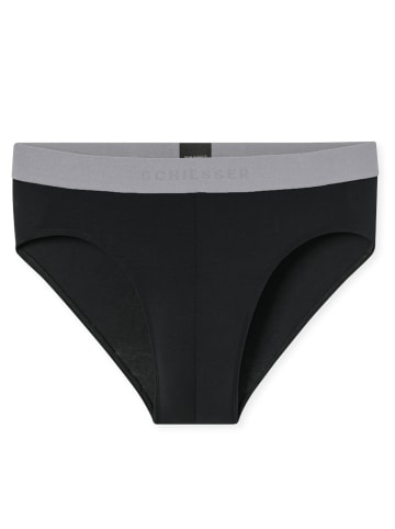 Schiesser Slip 5er Pack in Schwarz/Grau/Blau