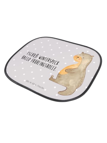 Mr. & Mrs. Panda Sonnenschutz Auto Otter Bauch mit Spruch in Grau Pastell