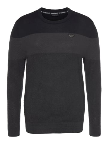 Bruno Banani Strickpullover in schwarz meliert