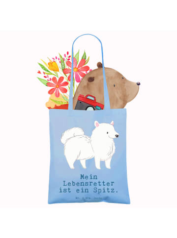 Mr. & Mrs. Panda Tote Bag Spitz Lebensretter mit Spruch in Sky Blue