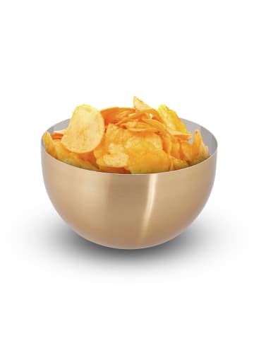 relaxdays 4 x Servierschüssel in Gold/ Silber - (H)8,5 x Ø 15 cm