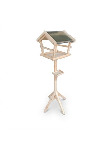 relaxdays Vogelfutterhaus in Natur - (B)36 x (H)121 x (T)30 cm