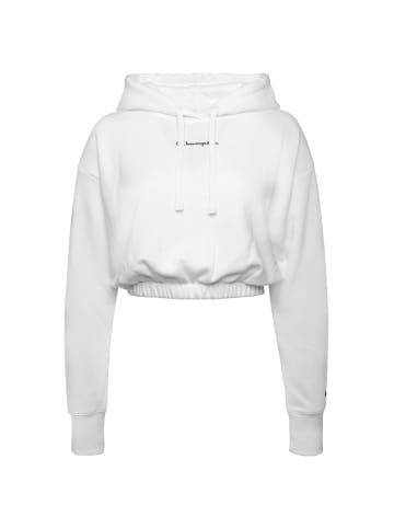 Champion Kapuzenpullover Hooded Crop Top in weiss