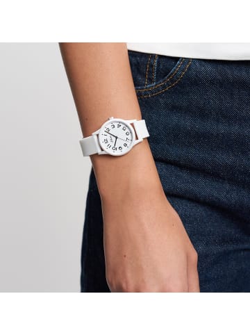 s.Oliver Armbanduhr sportlich und elegant in weiß