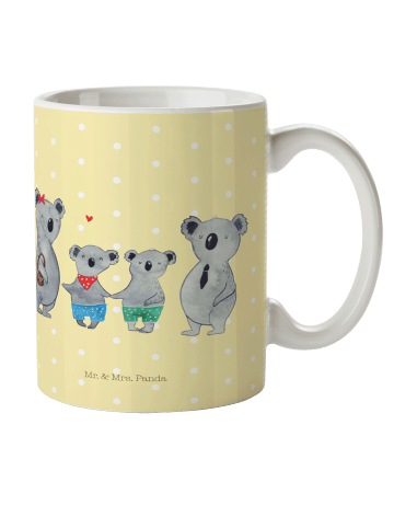 Mr. & Mrs. Panda Kindertasse Koala Familie zwei ohne Spruch in Gelb Pastell