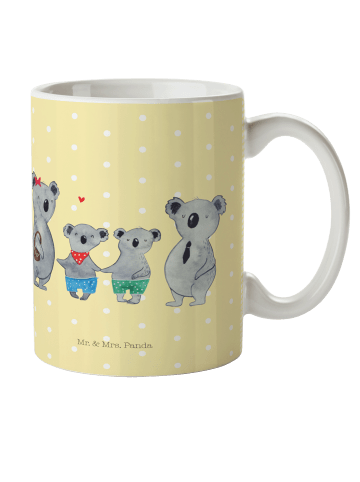 Mr. & Mrs. Panda Trinklernbecher Koala Familie zwei ohne Spruch in Gelb Pastell