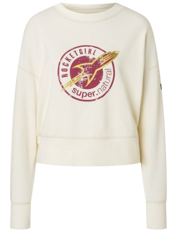 super.natural Merino Sweatshirt W ROCKET260 CREWNECK SWEATER in weiß