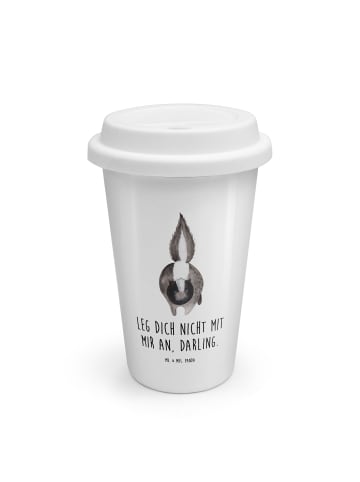 Mr. & Mrs. Panda Coffee Becher Stinktier Angriff mit Spruch in Weiß