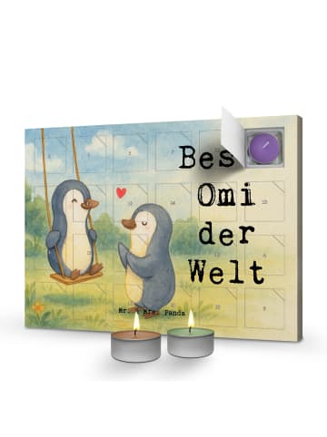 Mr. & Mrs. Panda Duftkerzen Adventskalender Pinguin Beste Omi de... in Weiß