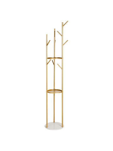 Beliani Kleiderständer RALTSON in Gold/Weiß - (W) 31 x (H) 175 x (L) 31 cm