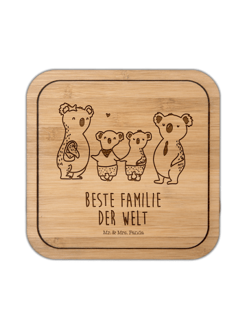 Mr. & Mrs. Panda Bierdeckel Koala Familie zwei mit Spruch in Transparent