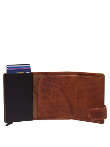 The Chesterfield Brand Portland - Kreditkartenetui 6cc 10 cm RFID (light grey) in cognac