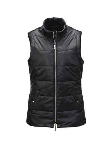 GOLDNER Leichte Steppweste mit Stehkragen in schwarz