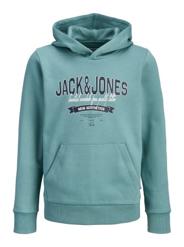 JACK & JONES Junior Kapuzensweatshirt JJELOGO SWEAT HOOD JNR in mineral blue