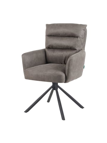 DUBI Möbel 2er-Set: Drehstuhl Mika-Jana in Taupe - (B)59 x (H)94 x  (T)66 cm