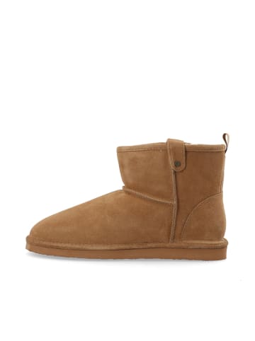 Bianco Wildlederstiefelette in Cognac
