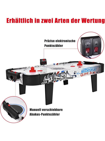 COSTWAY 42'' Air Hockey Spieltisch in Weiß