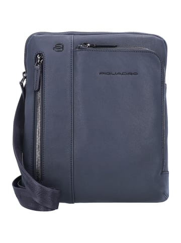 Piquadro Black Square Umhängetasche Leder 24 cm in blue4